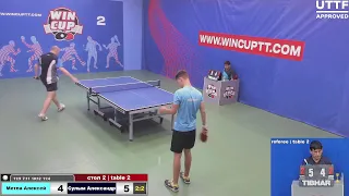 Метла Алексей 3-2 Сулым Александр Восток 2 WIN CUP 12.08.2021. Прямой эфир Зал 2.