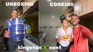 Unboxing surprise from USA 🇺🇸 and Cooking from (KINGSTON🇯🇲NEST) for the first time