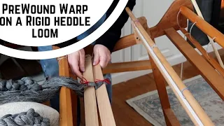 How to Put a Pre-Wound Warp on a Rigid Heddle Loom for Weaving - Buy a Warp or Wind Your Own!