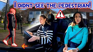 The Pedestrian Nearly Stepped Into the Car! | Awareness and Planning With Hazards