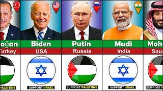 195 Countries State Leaders Who SUPPORT Palestine or Israel