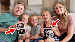 TELLING OUR KIDS WE'RE PREGNANT! (adorable reaction)