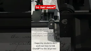 ChatGPT fools teachers by using 3d printer to write answers