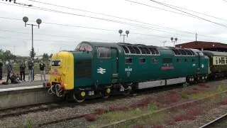 55022 Royal Scots Grey departs York on 'The York Flyer' - 02/06/12