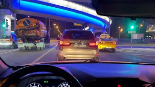 Highway driving in Moscow