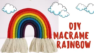 DIY macrame rainbow wall hanging 🌈 | EASY | for beginners