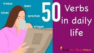 50 Verben im Alltag | یادگیری گرامر آلمانی | 50 فعل در زندگی روزمره | A2 | B1