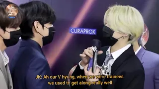 (ENG SUB) PART 1 JUNGKOOK MESSAGE TO TAEHYUNG IN GOLDEN DISC AWARD 2021