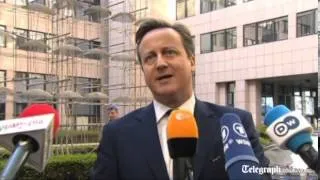 David Cameron arrives for emergency meeting in Brussels to discuss Ukraine crisis