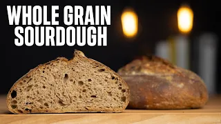 100% WHOLE WHEAT SOURDOUGH BREAD RECIPE