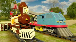 Gold Mine Train Rescue - Lego train cartoon   choo choo train kids videos cartoon