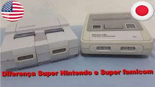 Super Nintendo Americano e Super Famicom (Snes japonês) Diferença e Comparações