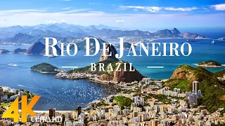 Rio De Janeiro 4K drone view • Aerial View Over Rio De Janeiro | Relaxation film with calming music