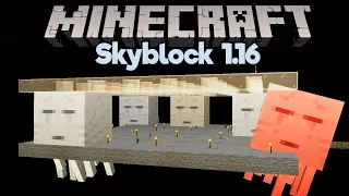 Skyblock Ghast Tear Farm! ▫ Minecraft 1.16 Skyblock (Tutorial Let's Play) [Part 22]