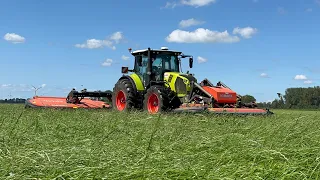 Gras maaien | Claas Arion 540 | mowing grass | 2023