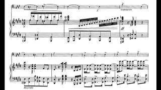 Camille Saint-Saens - Cavatine for Trombone and Piano, Op. 144 (1915) [Score-Video]