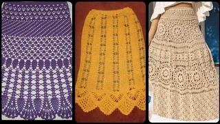 Very Attractive & Trendy Crochet Long Skirts Designs Ideas #2024