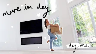 MOVING INTO MY NEW HOUSE! move with me DAY 1!