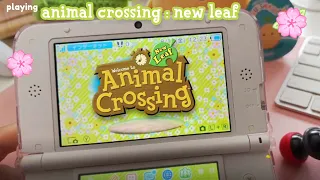 playing animal crossing new leaf on my 3DS XL in 2023 🍵 | No talking, gameplay ambience, ASMR
