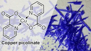 Copper(II) picolinate dihydrate from food supplement