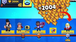 2000 Trophies NONSTOP without collecting the TROPHY ROAD - Brawl Stars