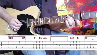 THE LONG AND WINDING ROAD GUITAR LESSON - How To Play The Long And Winding Road On Guitar