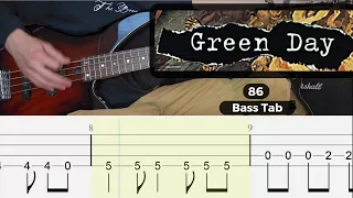 GREEN DAY - 86 - Bass Cover with Bass Tabs