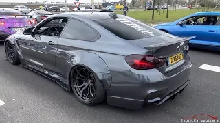 Liberty Walk BMW M4 F82 w/ Akrapovic Exhaust - LOUD Revs & Accelerations !