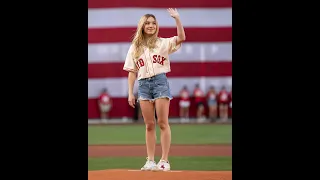 Sydney Sweeney Throws First Pitch at Fenway Park #shorts