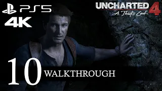 Uncharted 4: A Thief's End Walkthrough Part 10 (No Commentary/Full Game) PS5 4K