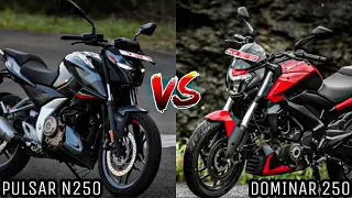 Pulsar N250 vs Dominar 250 Comparison | D17 | #n250 #dominar250 #n250vsdominar250 #pulsar250