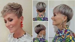 СТРИЖКА ПИКСИ И 15 ОКРАШИВАНИЙ У ОДНОЙ ЖЕНЩИНЫ С РАЗНЫМИ УКЛАДКАМИ / PIXIE HAIRCUT 2022.