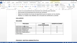 Ejemplo Informe de auditoria interna