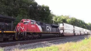 Eastbound NS intermodal #20R near Enon Valley, PA