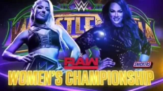 WWE Wrestlemania 34 Alexa Bliss vs Nia Jax Official Match Card