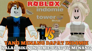 Menang Dapat Indomie Kalah Bikin Indomie Untuk Yg Menang!!🍜🌌 Lomba Indomie Tower - Roblox Indonesia