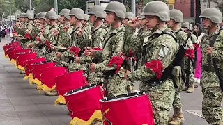 Banda de Guerra del 55/o Batallon de Infanteria, en Insurgentes Sur CDMX