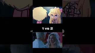 1 vs 2 barbie movie x gacha #gacha#gachalife#gachaclub#barbie #barbiemovie#shorts