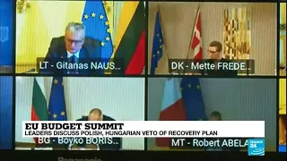 EU  budget summit: Leaders discuss Polish, Hungarian veto of recovery plan