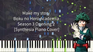 【僕のヒーローアカデミア3期 OP2】Make my story Piano Midi Tutorial (Lenny code fiction)【ピアノ】