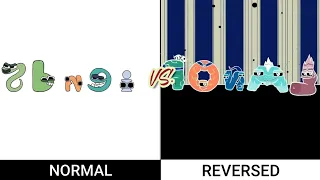 Alphabet Lore comparison video normal vs reversed
