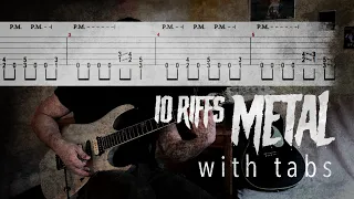 10 METAL RIFFS in Standard Tuning with TABS