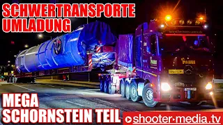 🟡  MEGA SCHWERTRANSPORT mit UMLADUNG  🟡 | 🚧  Vollsperrung der B10  🚧 |  2 Kranwagen