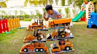 [60 menit] Yejun bermain mainan mobil dan truk penyelamat Car Toys for Kids