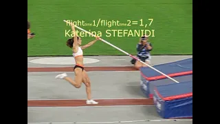 Katerina Stefanidi - time ratio of the two final flight phases before the repulsion