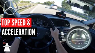 🏁 Mercedes E220 CDI W212 Acceleration & Top Speed on German Autobahn