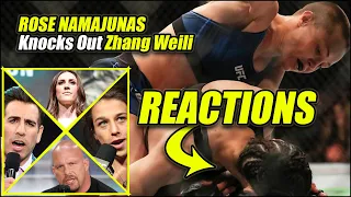 UFC 261 - Rose Namajunas KOs Zhang Weili - Fight Reactions | FightNoose