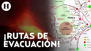 ¿Las conocías? Estas son las rutas de evacuación si el Volcán Popocatépetl hace erupción