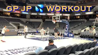 📺 Jordan Poole (+Payton II) workout/3s in Indianapolis at Warriors morning shootaround b4 Pacers