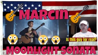 Marcin - Moonlight Sonata on One Guitar (Official Video) - OMG - REACTION